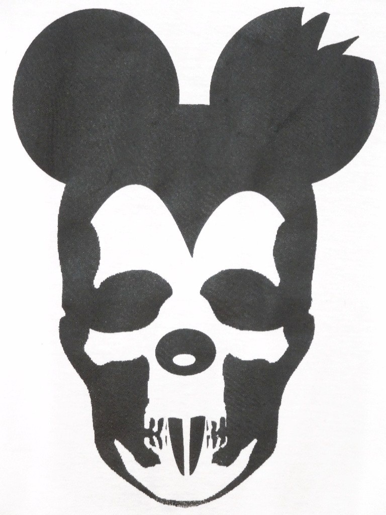Skull Mouse Long T-shirt White