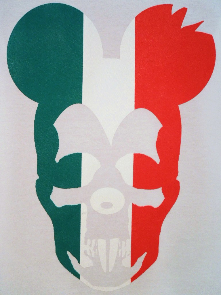 Skull Mouse Long T-shirt Italy Color white