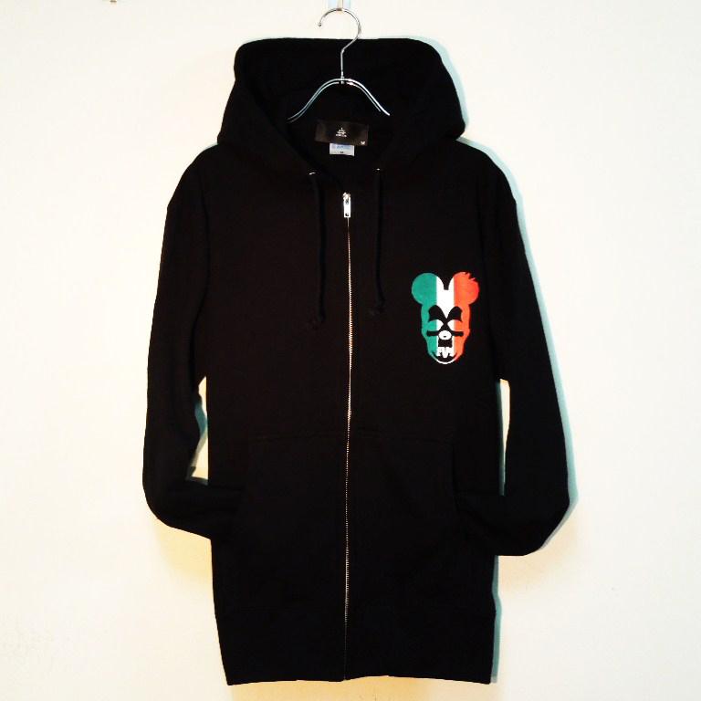 Skull Mouse Zip up Parker Italy Color Black