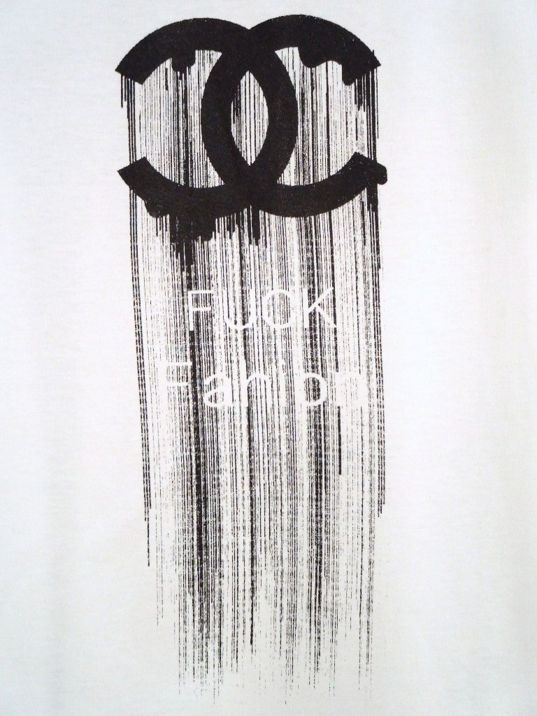 Fuck Fashion waterfall T-shirt white