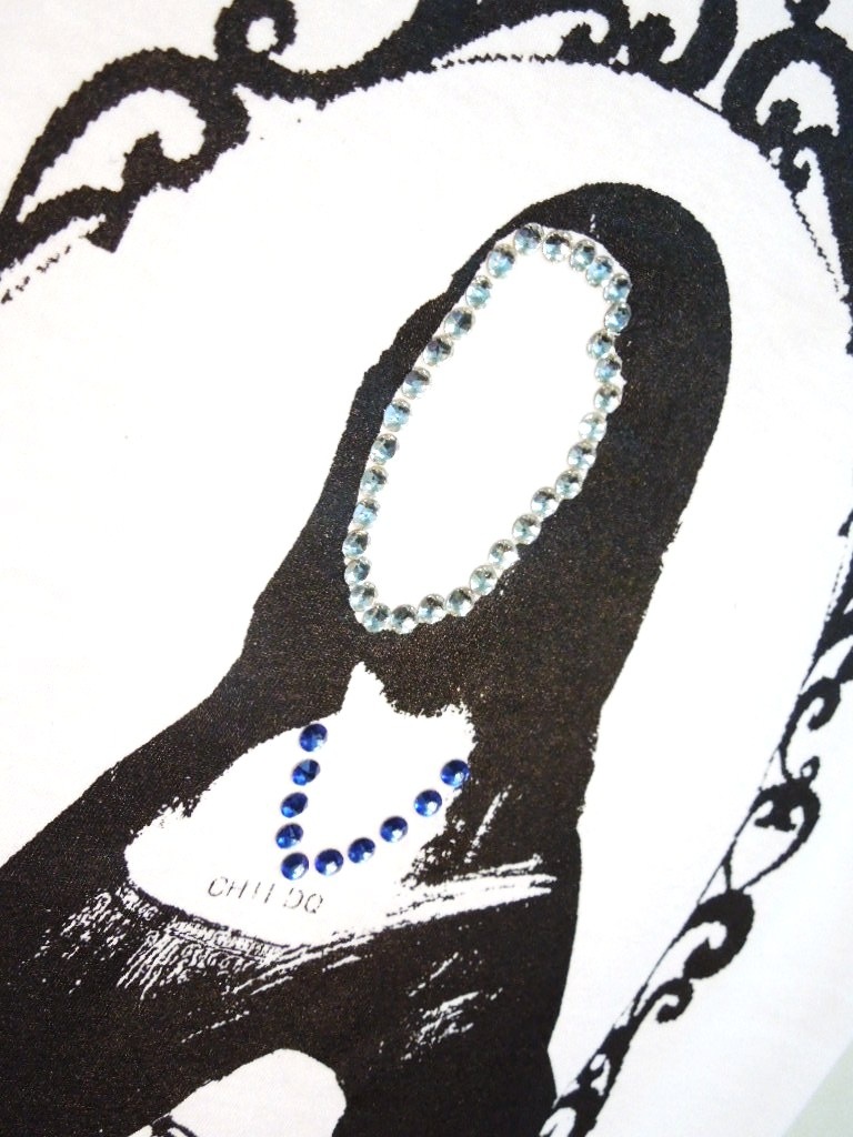 Frame Mona Lisa Swarovski T-shirt White