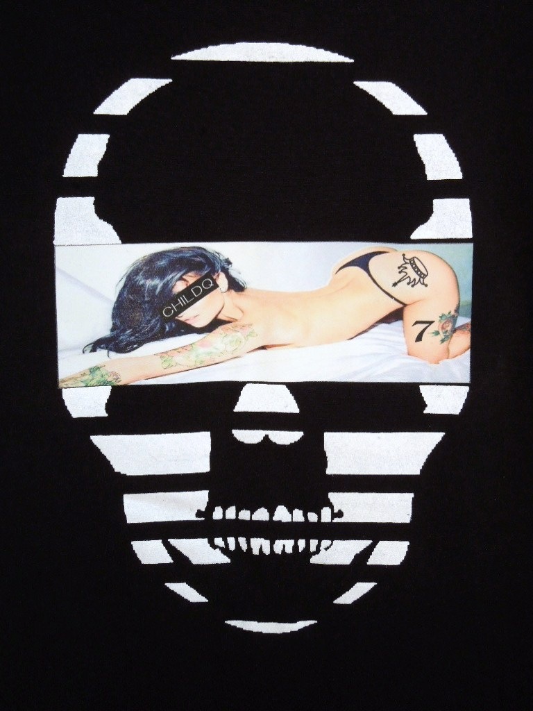 Skull Tattoo Girl NO.�� T-shirt Black