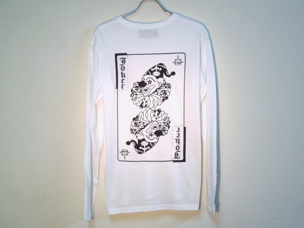 Joker Casino Swarovski��Long T-shirt White