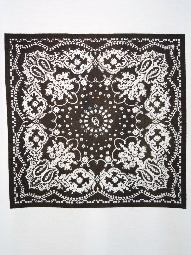 Paisley bandana Swarovski White��Black