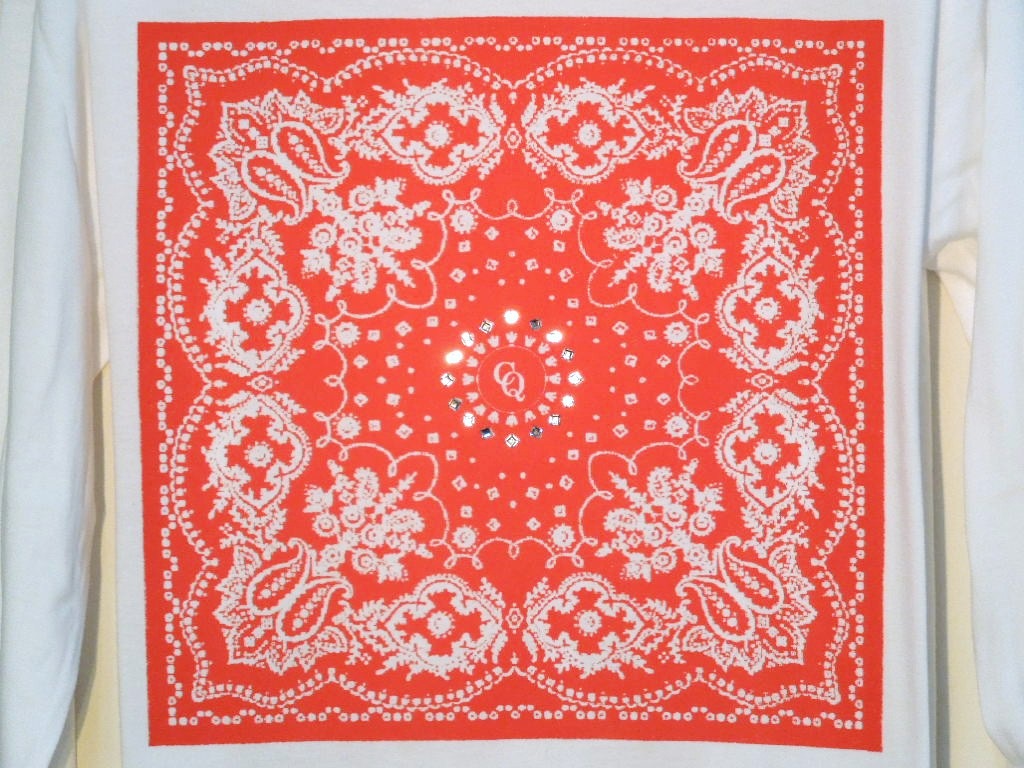 Paisley bandana Swarovski White��Red