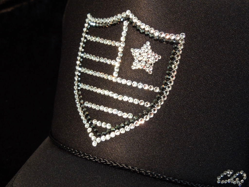Emblem US Swarovski cap Black
