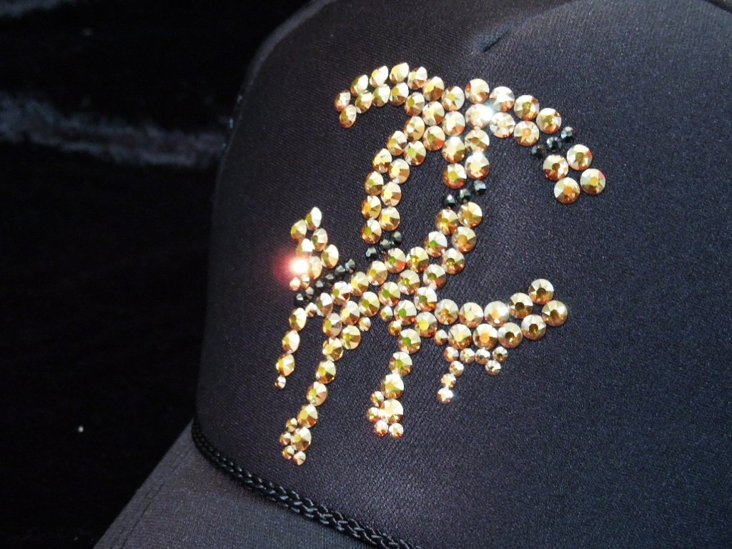 Parody Melting Swarovski cap Black��Gold