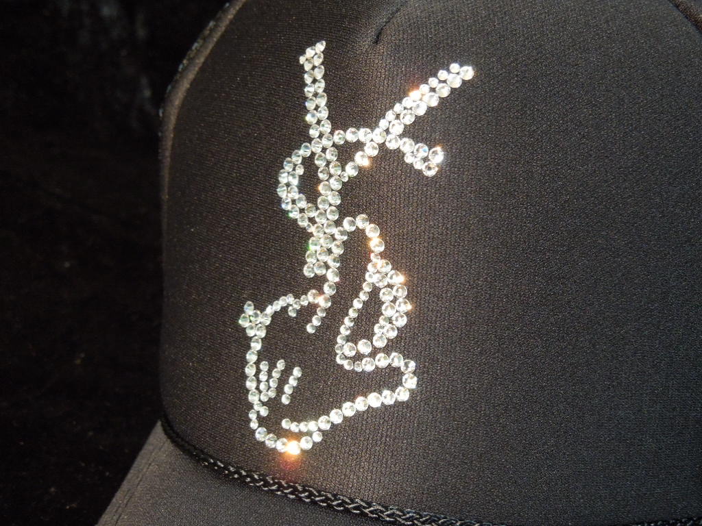Parody Hand Swarovski Cap Black