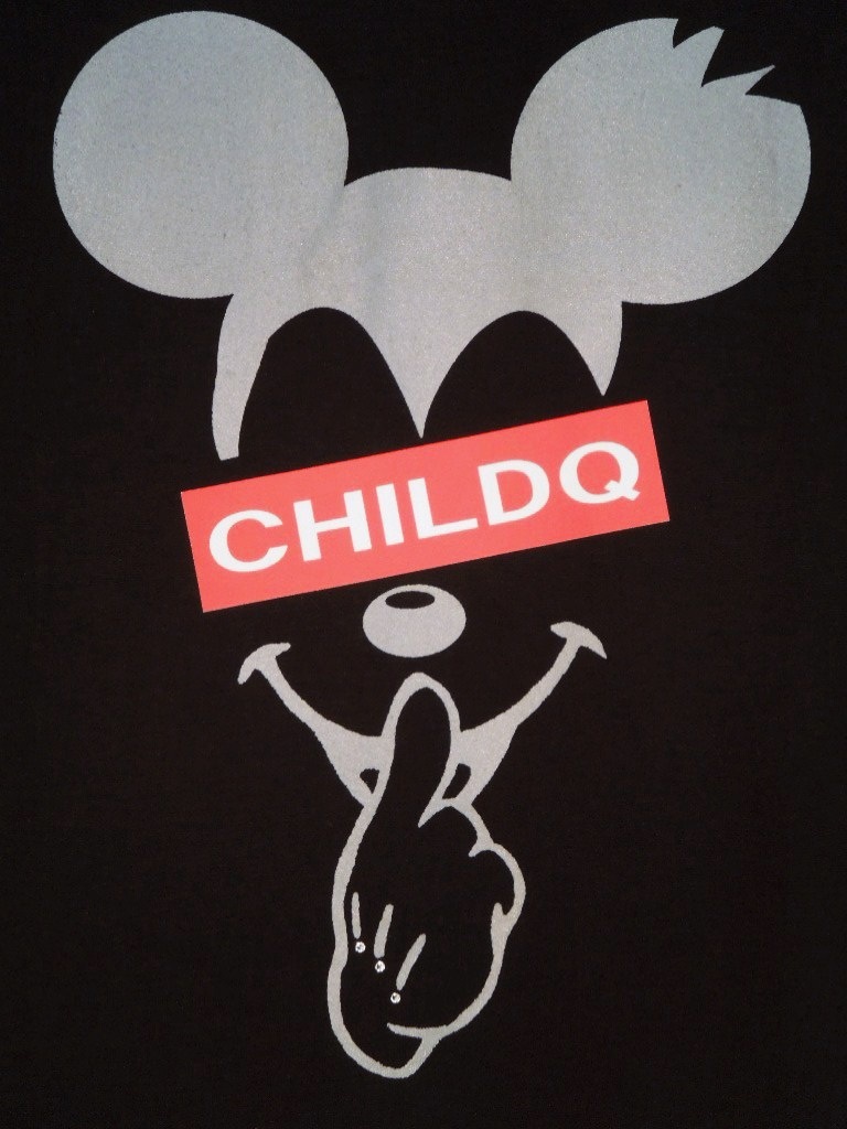 Secret mouse Swarovski T-shirt Black�� red