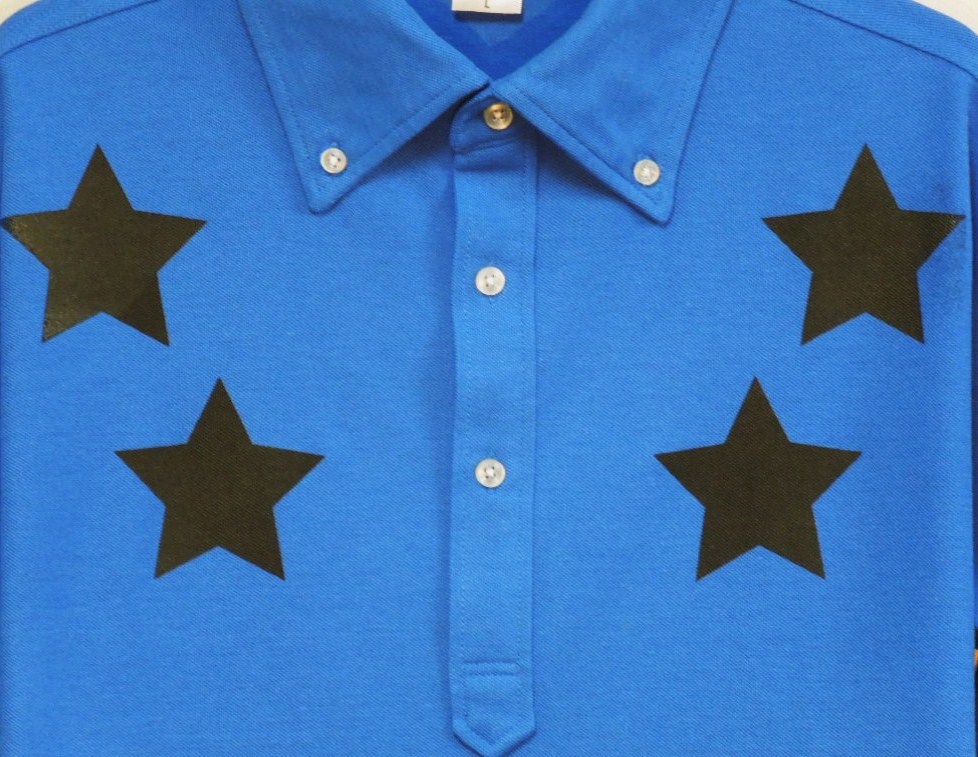 Star polo shirt blue �� black