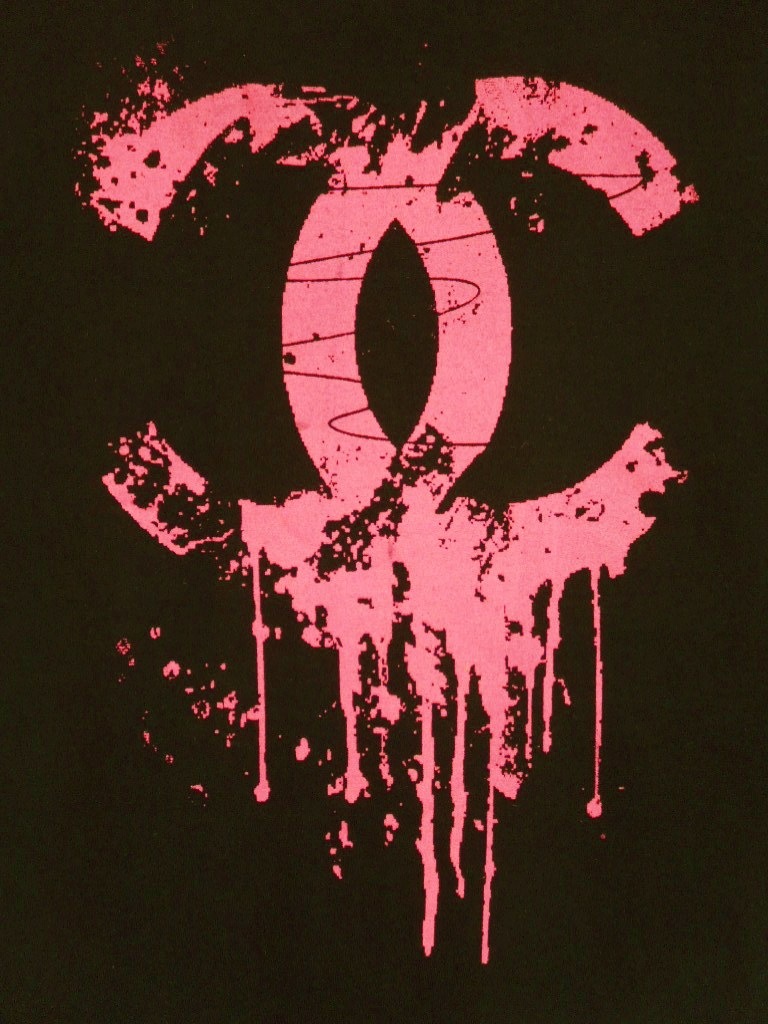 Parody Melting T-shirt Black��Pink