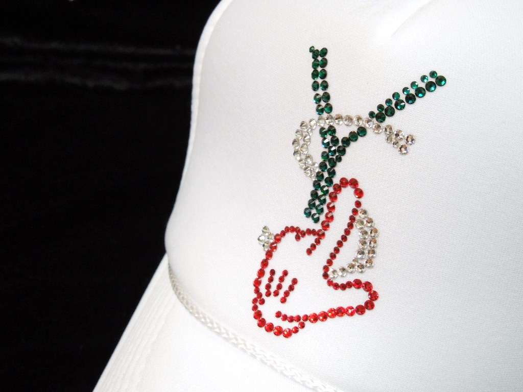 Parody Hand Swarovski Cap White��Italy color