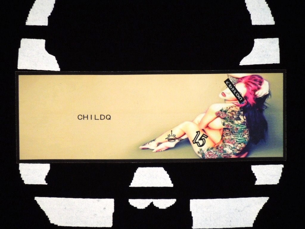 Skull Tattoo Girl NO.��5 T-shirt��Black
