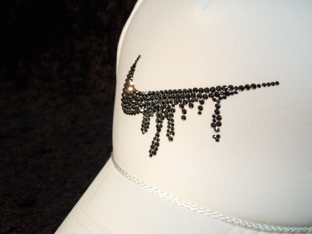 Parody Melt Mark Swarovski Cap White