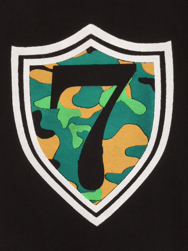 Emblem Seven Camouflage Long T Shirt Black
