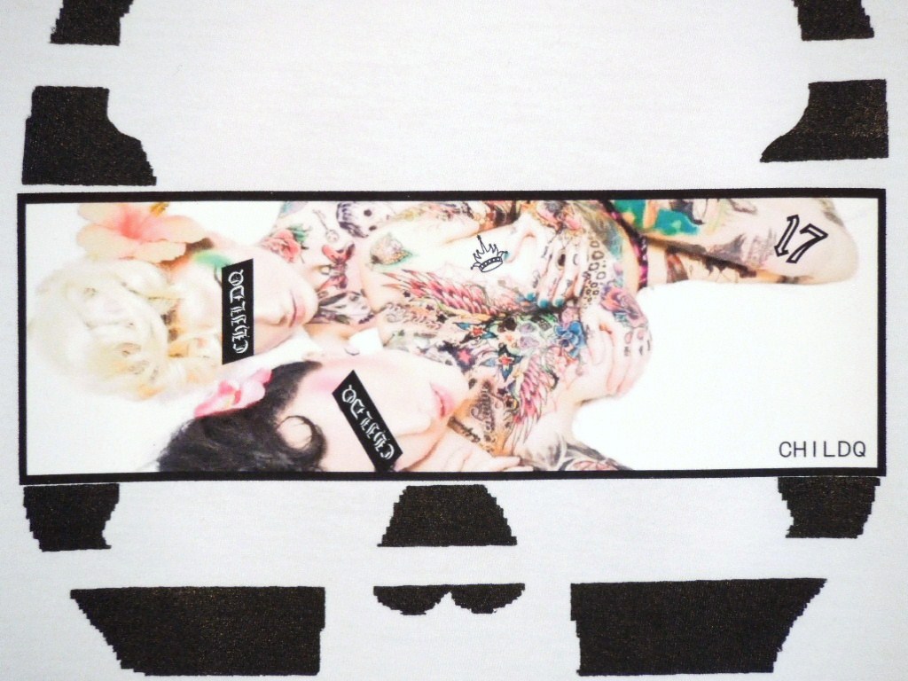 Skull Tattoo Girl NO.��7 T-shirt��White