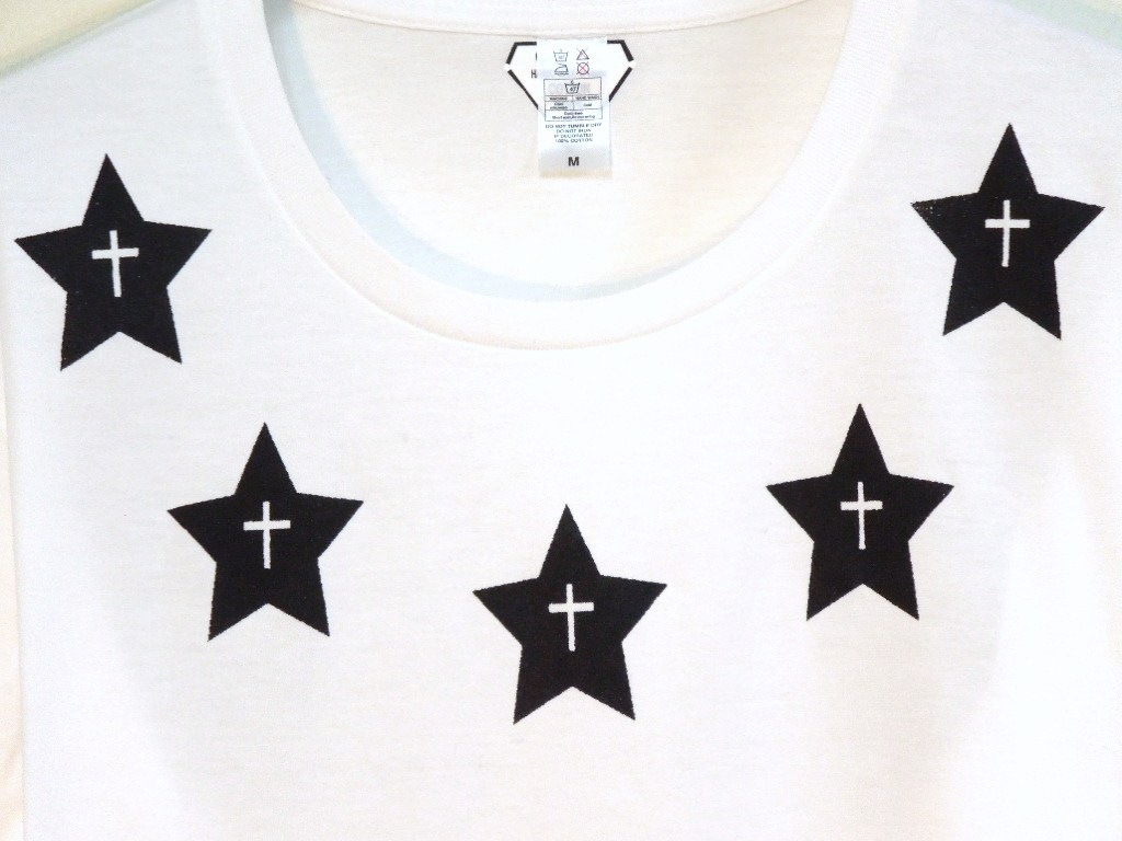 Five star cross long T-shirt White