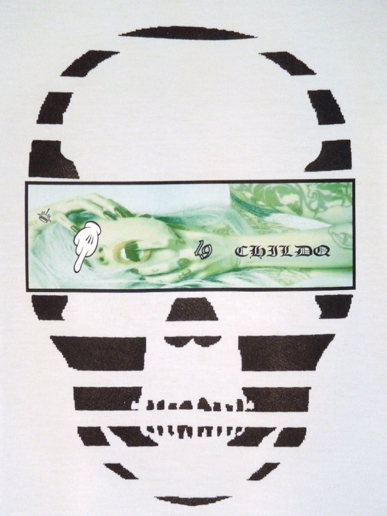 Skull Tattoo Girl NO.��9 T-shirt��White