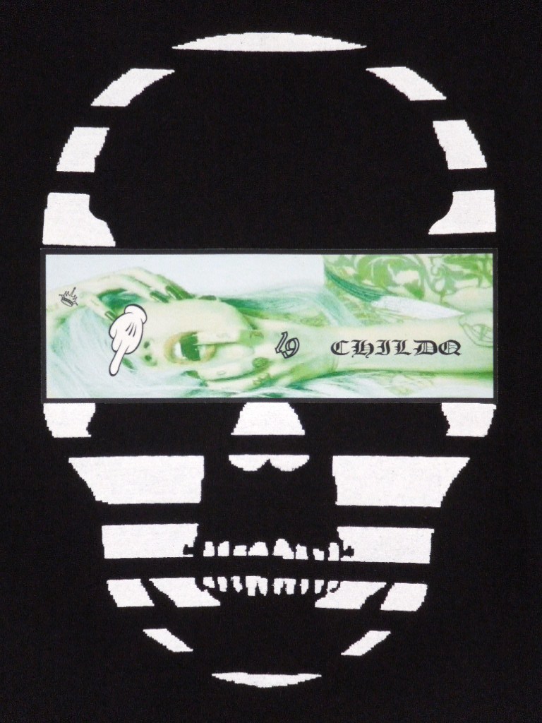 Skull Tattoo Girl NO.��9 T-shirt��Black