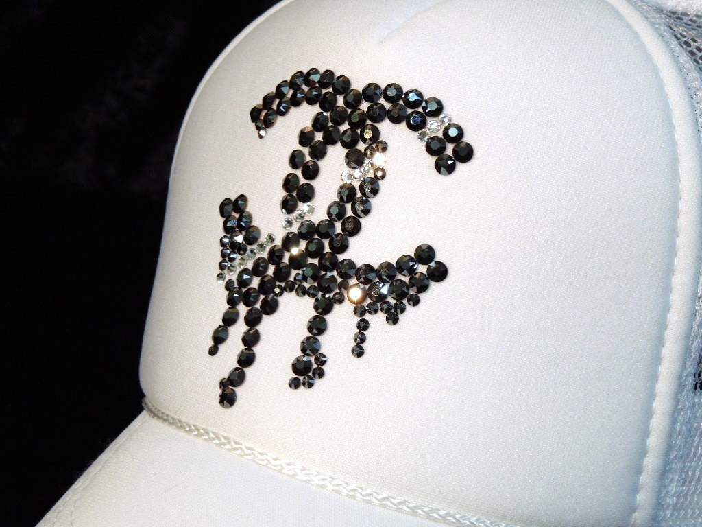 Parody Melting Swarovski Full Custom Cap White