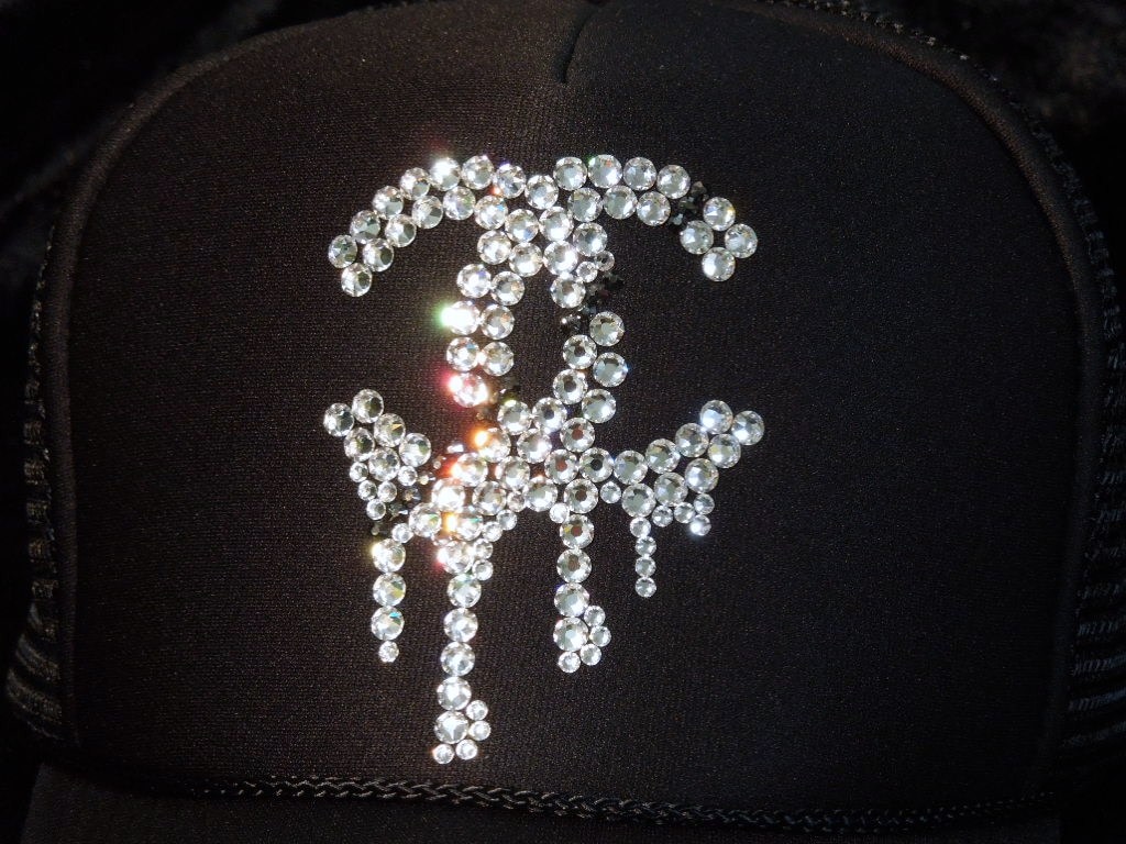 Parody Melting Swarovski Full Custom Cap Black