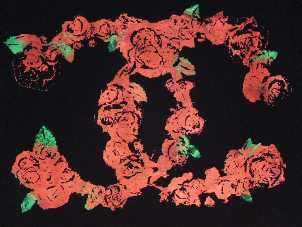 Art Flower Parody Long T Shirt Black