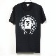 Guevara Skull Old font mark T-shirt Black