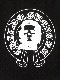 Guevara Skull Old font mark T-shirt Black