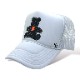 Bear parody Swarovski cap white