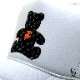 Bear parody Swarovski cap white
