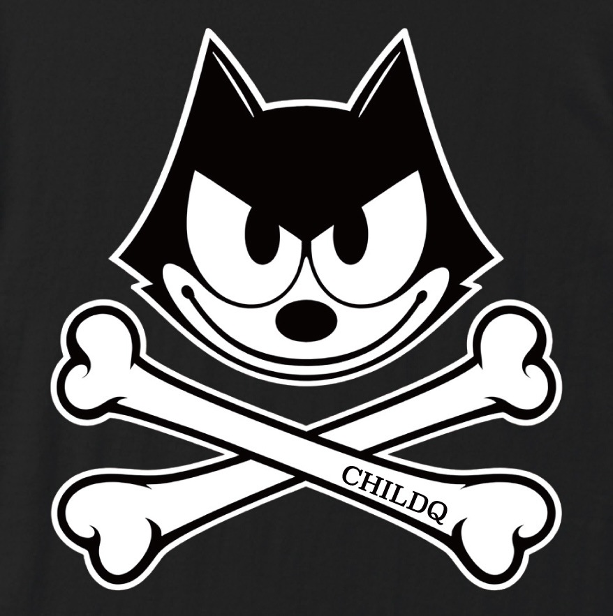 CHILDQ & FELIX Bone Black T-shirt
