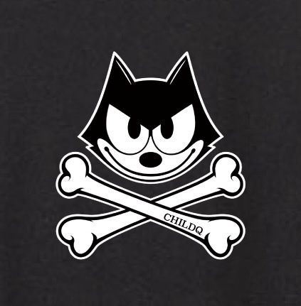 CHILDQ & FELIX Bone Black T-shirt