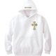 camouflage cross hoodie white