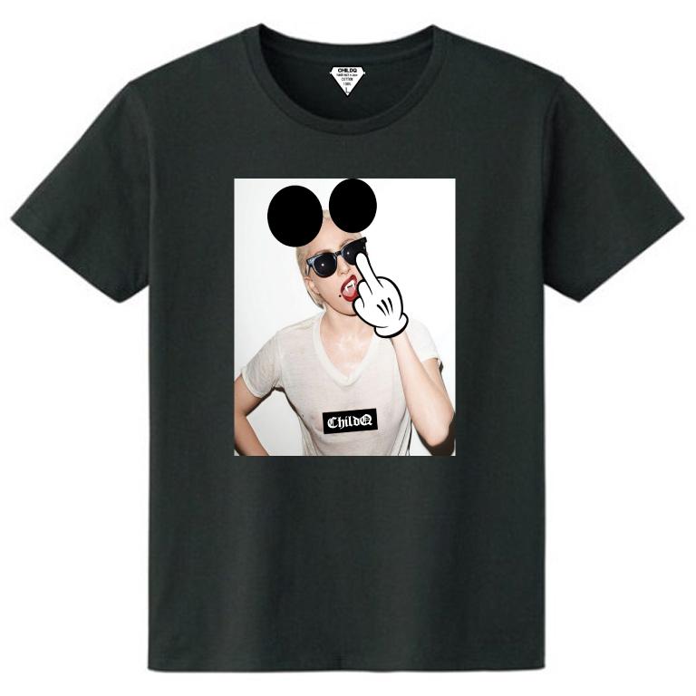 Lady Mouse Art T-shirt Black
