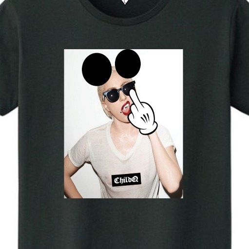 Lady Mouse Art T-shirt Black