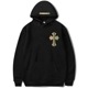 camouflage cross hoodie Black