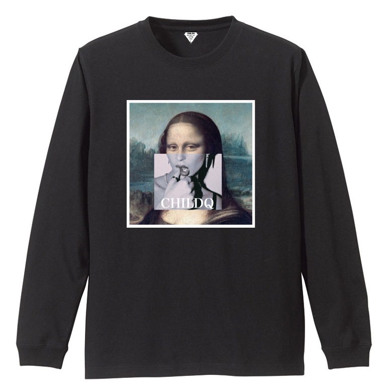 Mona Lisa Lips Black T-shirt