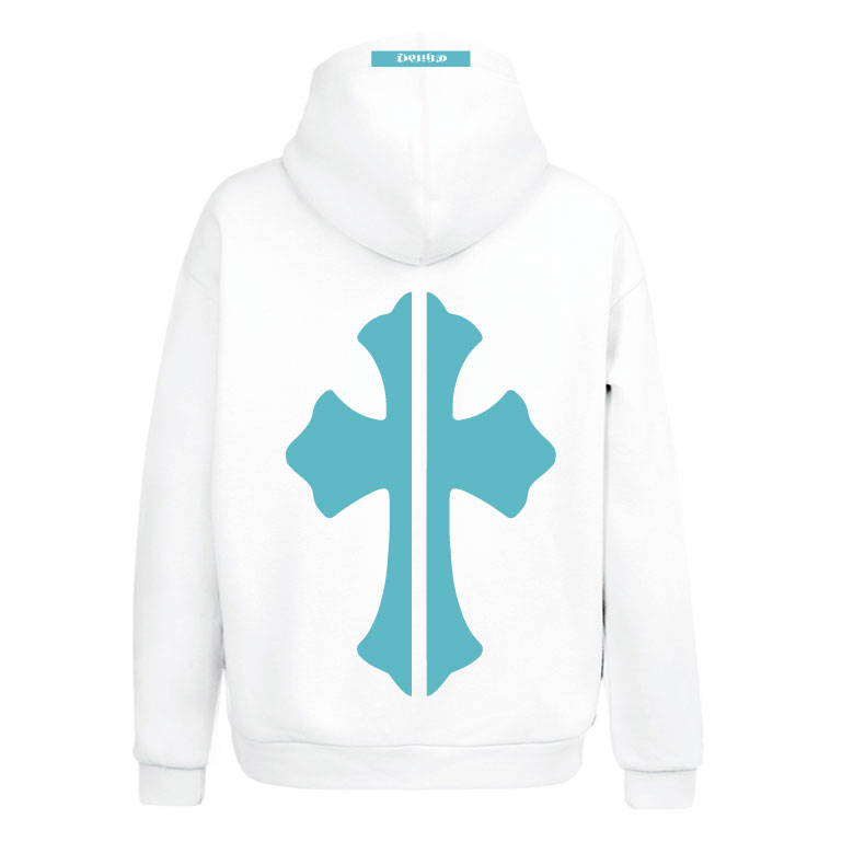 TFcolor cross hoodie white