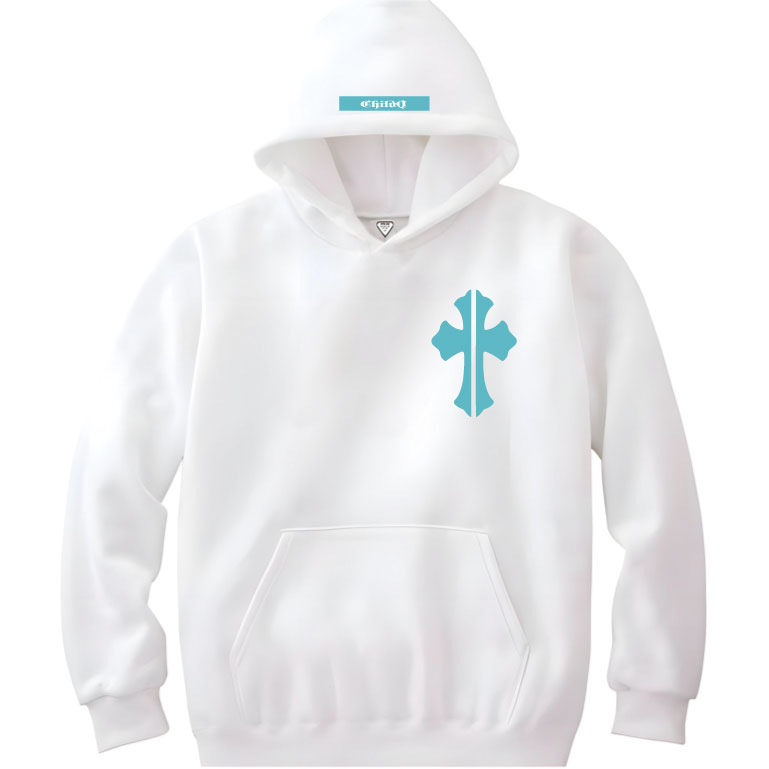 TFcolor cross hoodie white