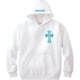 TFcolor cross hoodie white