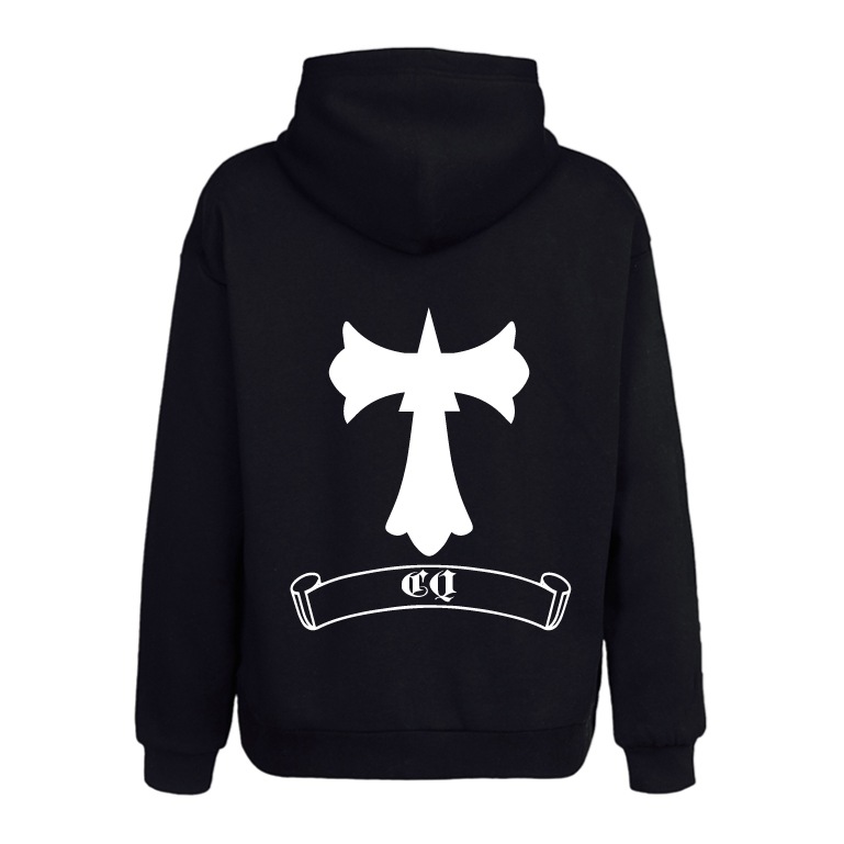 Eagle Cross Hoodie Black