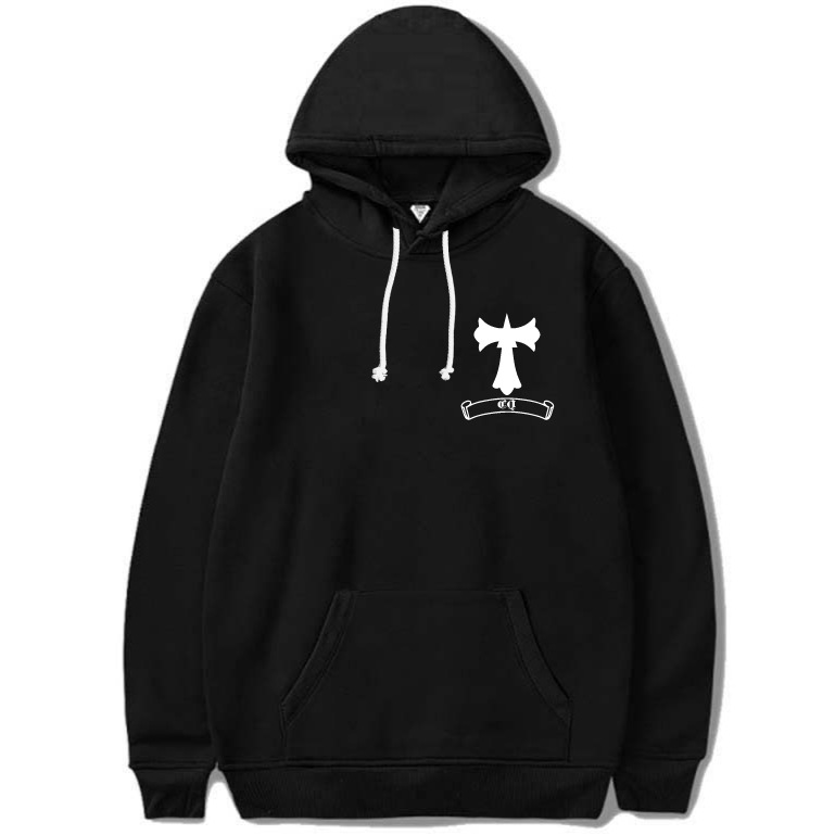 Eagle Cross Hoodie Black