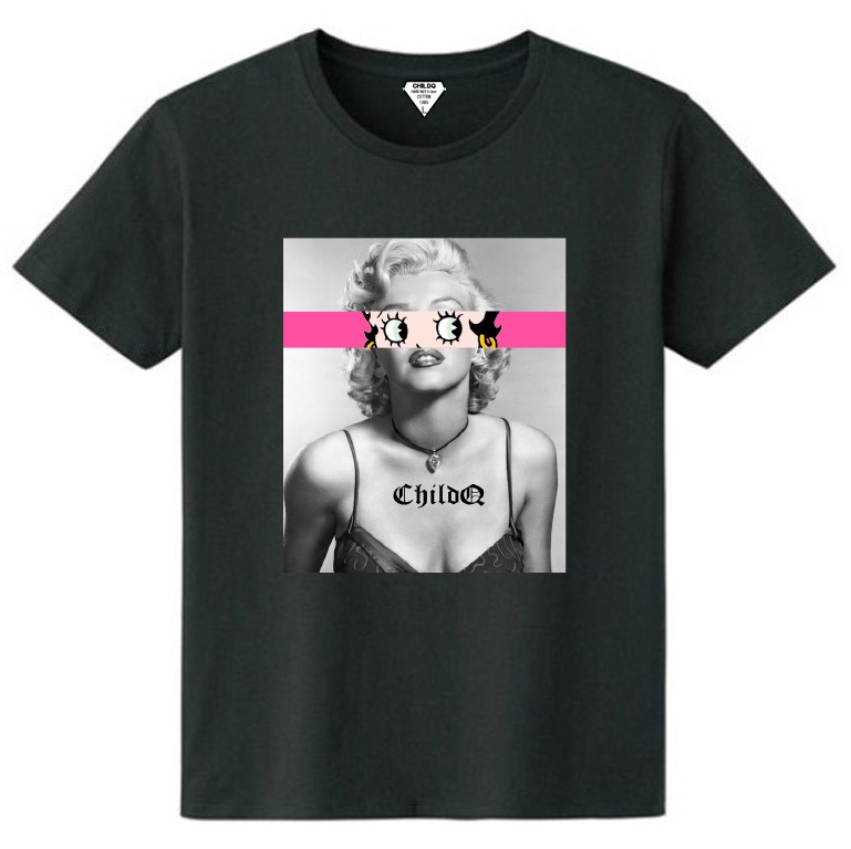 Marilyn Betty Eyes Black T-shirt