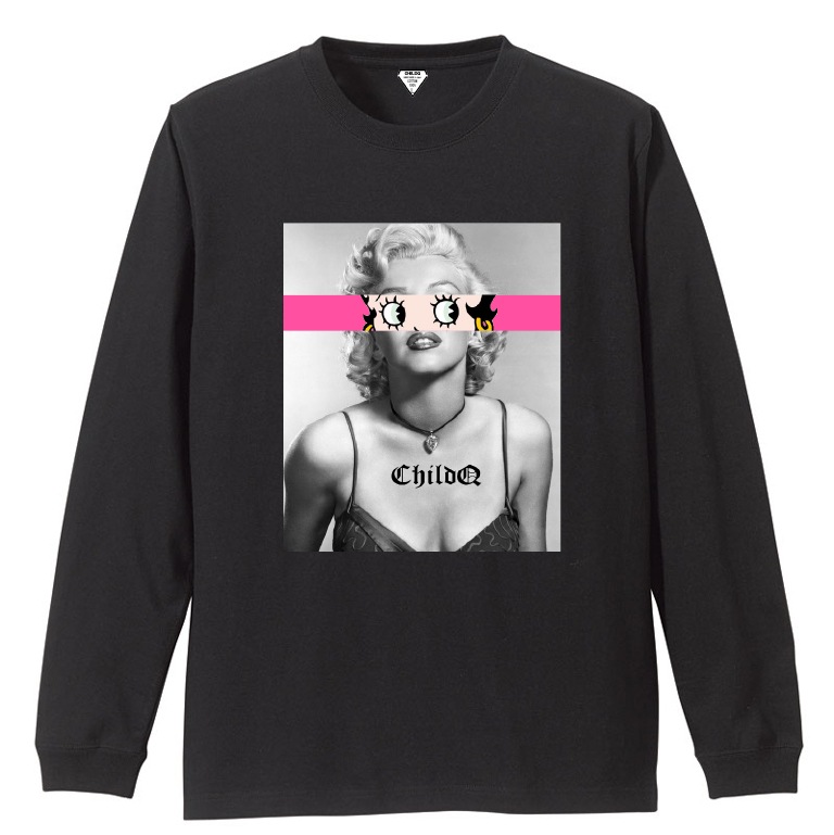 Marilyn Betty Eyes Black T-shirt