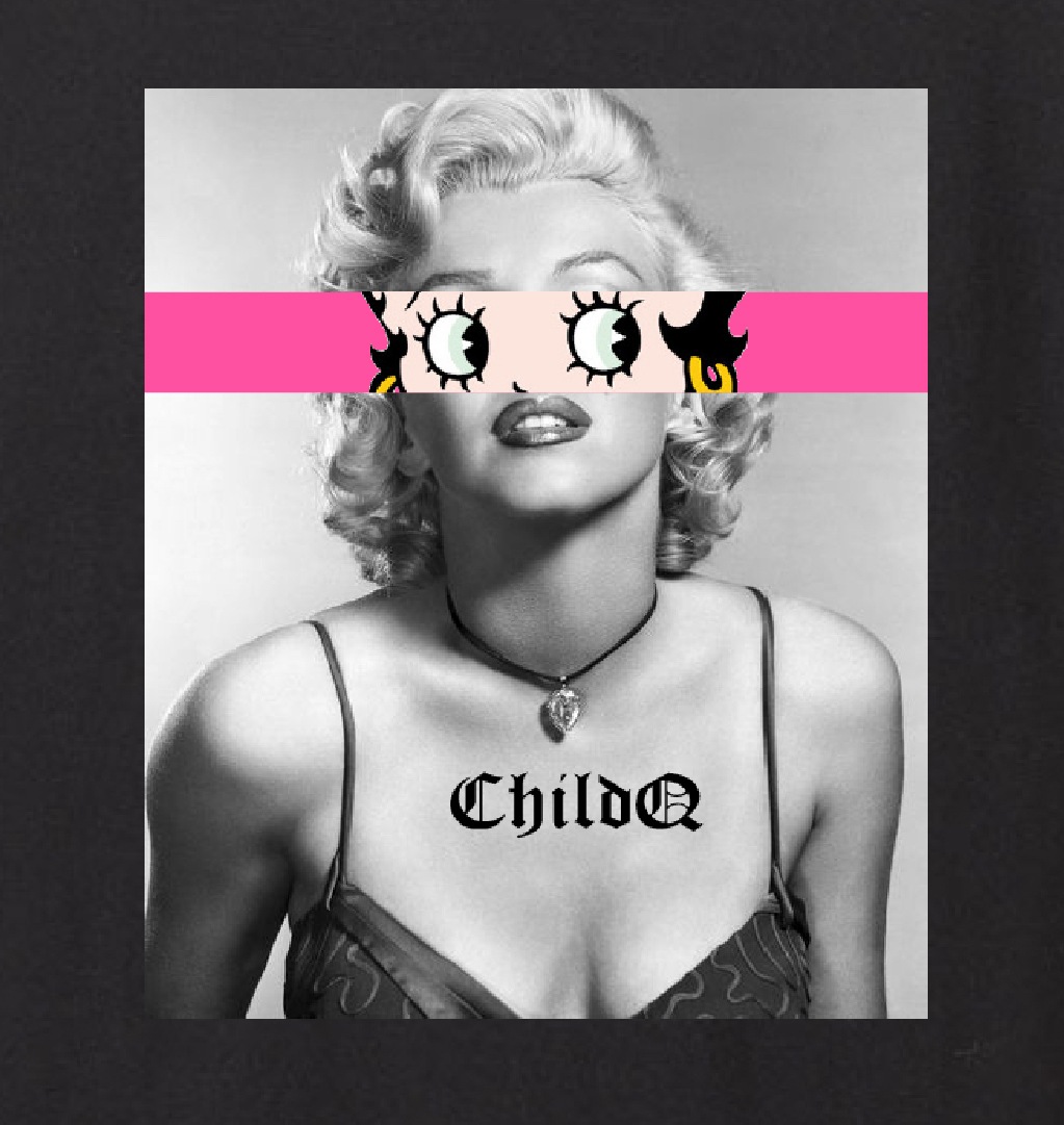 Marilyn Betty Eyes Black T-shirt