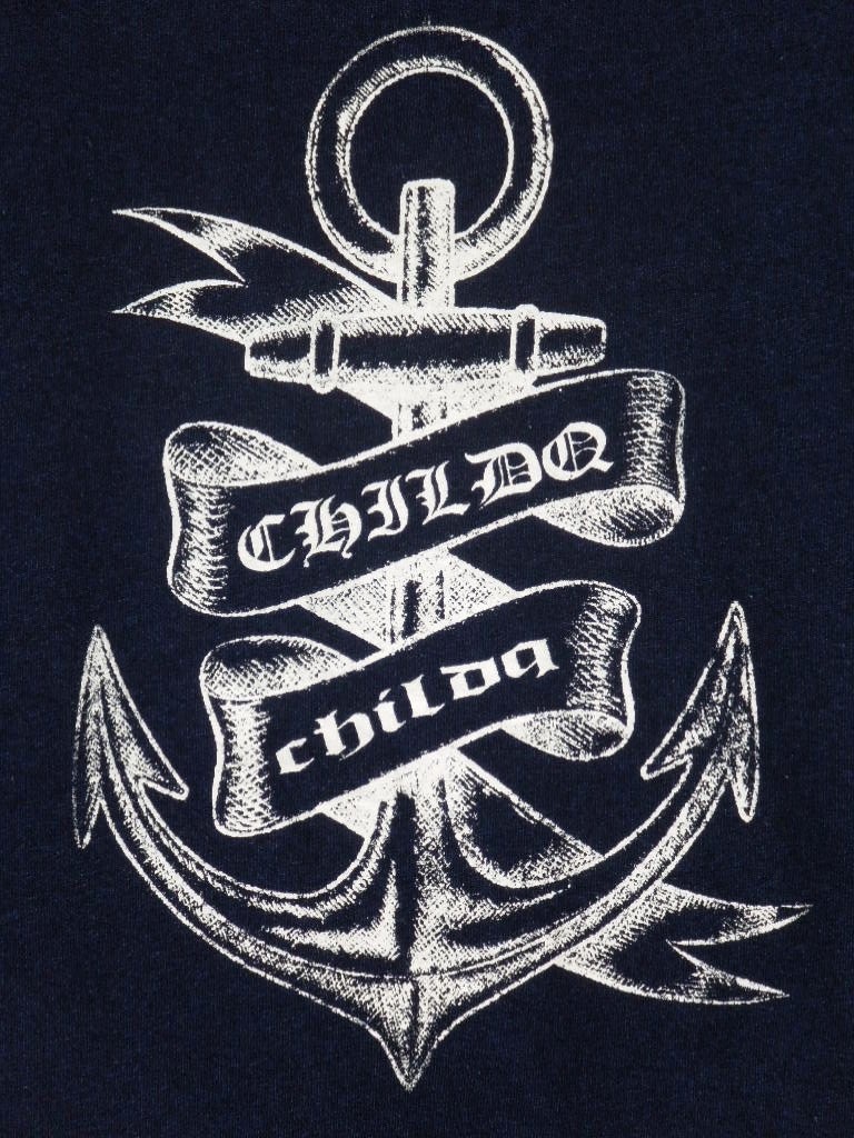 Indigo Anchor T-shirt��Basic Blue