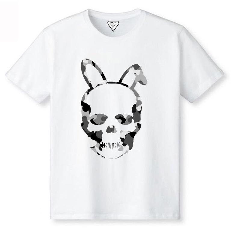 Skull Bunny Camouflage T-shirt White