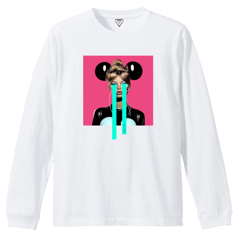 Pop Art Pink Color White T-shirt