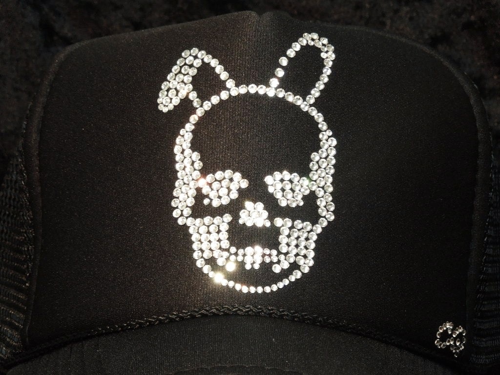 Skull Bunny Swarovski cap��Black��