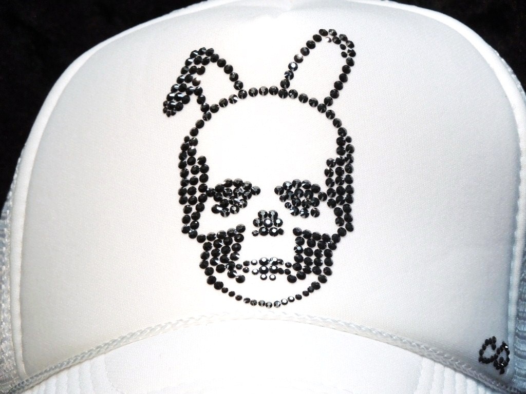 Skull Bunny Swarovski cap��White